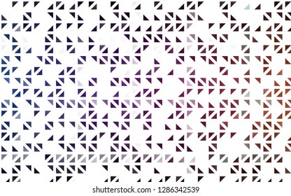 Light Purple vector cover in polygonal style. Illustration with set of colorful triangles. Best design for your ad, poster, banner.