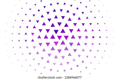 Light Purple vector cover in polygonal style. Illustration with set of colorful triangles. Template for wallpapers.