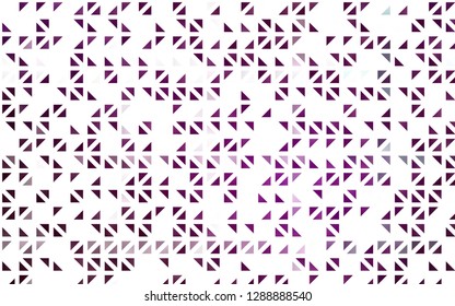 Light Purple vector cover in polygonal style. Glitter abstract illustration with triangular shapes. Modern template for your landing page.