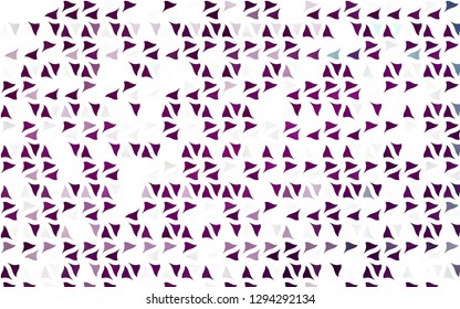 Light Purple vector cover in polygonal style. Modern abstract illustration with colorful triangles. Pattern for commercials.