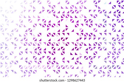 Light Purple vector cover in polygonal style. Beautiful illustration with triangles in nature style. Smart design for your business advert.