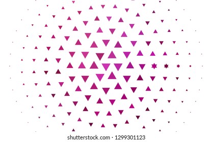 Light Purple vector cover in polygonal style. Modern abstract illustration with colorful triangles. Smart design for your business advert.