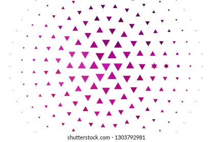 Light Purple vector cover in polygonal style. Decorative design in abstract style with triangles. Pattern for commercials.