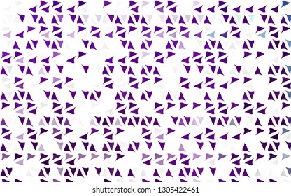 Light Purple vector cover in polygonal style. Beautiful illustration with triangles in nature style. Template for wallpapers.