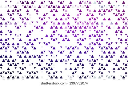 Light Purple vector cover in polygonal style. Triangles on abstract background with colorful gradient. Pattern can be used for websites.