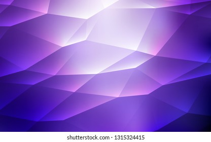 Light Purple vector cover in polygonal style. Illustration with set of colorful triangles. The template can be used as a background.
