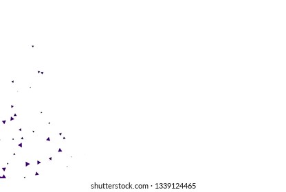 Light Purple vector cover in polygonal style. Decorative design in abstract style with triangles. Template for wallpapers.