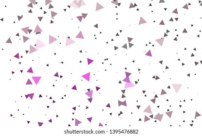 Light Purple vector cover in polygonal style. Illustration with set of colorful triangles. Pattern can be used for websites.