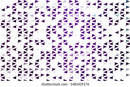 Light Purple vector cover in polygonal style. Triangles on abstract background with colorful gradient. Pattern can be used for websites.