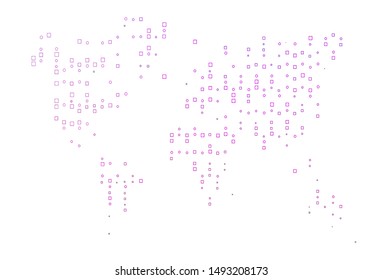 Light Purple vector cover with polygonal style. Illustration with set of colorful rectangles. Pattern for commercials.