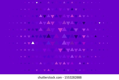 Light Purple vector cover in polygonal style. Illustration with set of colorful triangles. Pattern for busines ad, booklets, leaflets