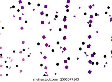 Light Purple vector cover in polygonal style with circles. Circles, lines, rhombus with colorful gradient. Pattern for busines ad, booklets, leaflets