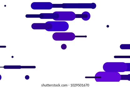 Light Purple vector cover with rounded stripes. Modern geometrical abstract illustration with staves. Smart design for your business advert.
