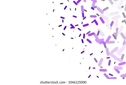 Light Purple vector cover with rounded stripes. Shining colored illustration with rounded stripes. The template can be used as a background.