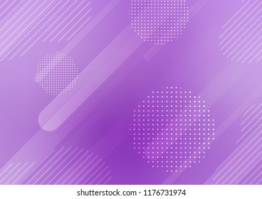 Light Purple vector cover with rounded stripes, dots. Blurred decorative design in simple style with lines, circles. Smart design for your business advert.