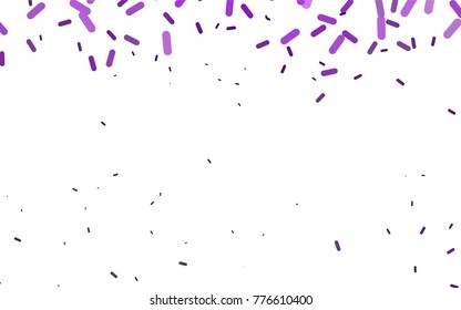 Light Purple vector cover with rounded stripes. Decorative shining illustration with lines on abstract template. Best design for your ad, poster, banner.