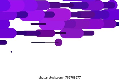 Light Purple vector cover with rounded stripes. Blurred decorative design in simple style with lines. The pattern can be used for medical ad, booklets, leaflets