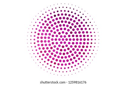 Light Purple vector cover with set of hexagons. Abstract illustration with colorful hexagons. Pattern can be used for landing pages.