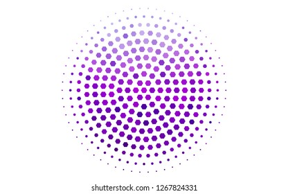 Light Purple vector cover with set of hexagons. Abstract illustration with colorful hexagons. Pattern can for your ad, booklets.