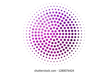 Light Purple vector cover with set of hexagons. White background with colorful hexagons. New template for your brand book.