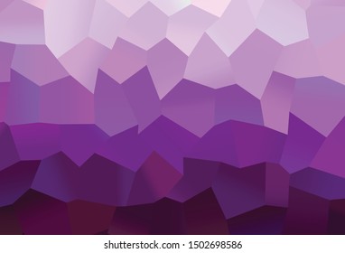 Light Purple vector cover with set of hexagons. Design in abstract style with hexagons. Pattern for ads, leaflets.