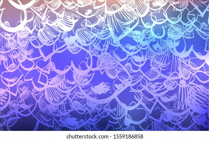 Light Purple vector cover with Shining hearts. Blurred decorative design in doodle style with hearts. Pattern can be used for valentine's ad, booklets.
