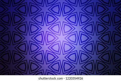 Light Purple vector cover with small and big stars. Decorative illustration with stars on abstract template. Template for sell phone backgrounds.
