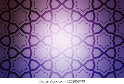 Light Purple vector cover with small and big stars. Shining colored illustration with stars. Smart design for your business advert.