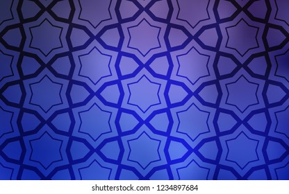 Light Purple vector cover with small and big stars. Decorative illustration with stars on abstract template. Pattern for new year ad, booklets.