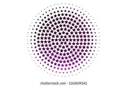 Light Purple vector cover with small and big stars. Stars on blurred abstract background with gradient. Best design for your ad, poster, banner.