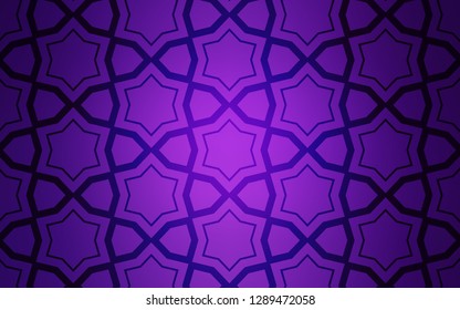 Light Purple vector cover with small and big stars. Blurred decorative design in simple style with stars. Smart design for your business advert.