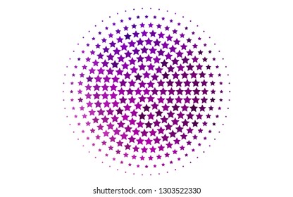 Light Purple vector cover with small and big stars. Stars on blurred abstract background with gradient. The pattern can be used for websites.