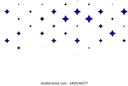 Light Purple vector cover with small and big stars. Decorative shining illustration with stars on abstract template. The template can be used as a background.