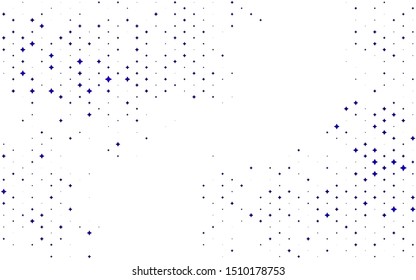 Light Purple vector cover with small and big stars. Modern geometrical abstract illustration with stars. Smart design for your business advert.
