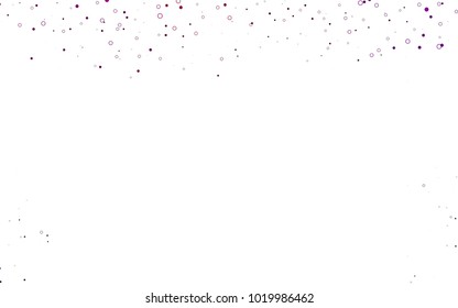 Light Purple vector  cover with spots. Illustration with set of shining colorful abstract circles. The pattern can be used for ads, leaflets of liquid.