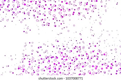 Light Purple vector  cover with spots. Illustration with set of shining colorful abstract circles. New design for ad, poster, banner of your website.