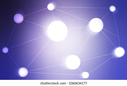 Light Purple vector cover with spots, lines. Abstract illustration with colorful discs and triangles. Beautiful design for your business advert.