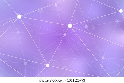 Light Purple vector cover with spots, lines. Colorful illustration with circles and lines in futuristic style. Beautiful design for your business advert.