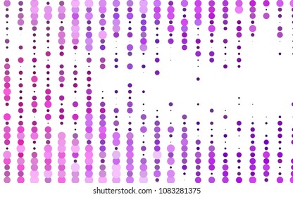 Light Purple vector  cover with spots. Blurred bubbles on abstract background with colorful gradient. Pattern can be used as texture of water, rain drops.