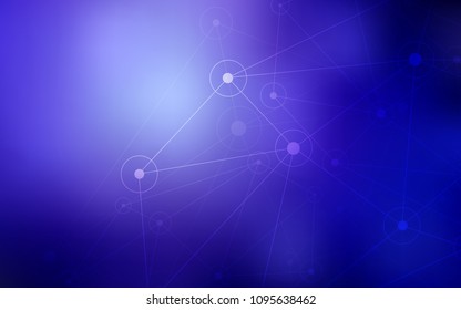 Light Purple vector cover with spots, lines. Abstract illustration with colorful discs and triangles. Beautiful design for your business advert.