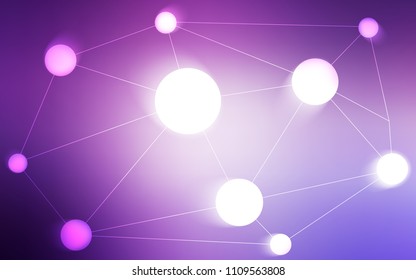 Light Purple vector cover with spots, lines. Decorative design in abstract style with triangle structure. Beautiful design for your business advert.