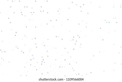 Light Purple vector  cover with spots. Illustration with set of shining colorful abstract circles. The pattern can be used for aqua ad, booklets.
