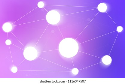 Light Purple vector cover with spots, lines. Abstract illustration with colorful discs and triangles. Pattern can be used for beautiful websites.