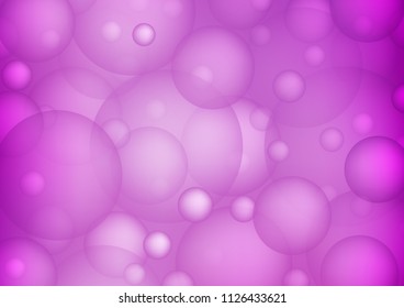 Light Purple vector cover with spots. Blurred decorative design in abstract style with bubbles. Beautiful design for your business natural advert.