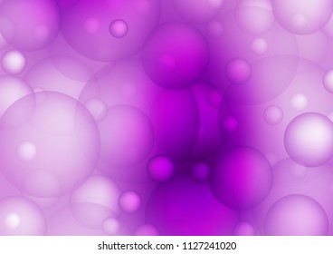 Light Purple vector cover with spots. Glitter abstract illustration with blurred drops of rain. New design for ad, poster, banner of your website.