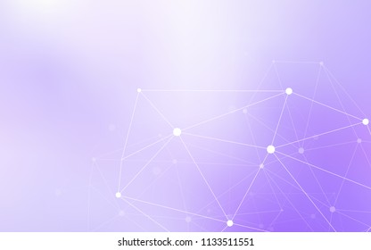 Light Purple vector cover with spots, lines. Decorative design in abstract style with triangle structure. Pattern can be used for ads, leaflets.