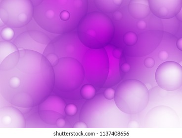 Light Purple vector cover with spots. Beautiful colored illustration with blurred circles in nature style. The pattern can be used for ads, leaflets of liquid.