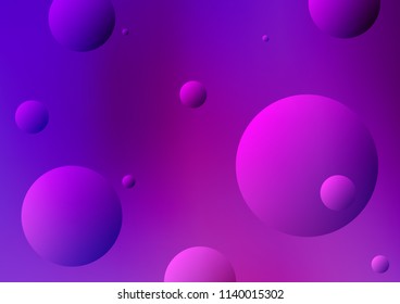 Light Purple vector cover with spots. Blurred decorative design in abstract style with bubbles. Completely new template for your brand book.