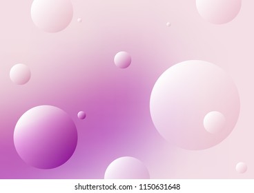 Light Purple vector cover with spots. Blurred bubbles on abstract background with colorful gradient. The pattern can be used for ads, leaflets of liquid.