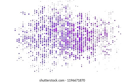 Light Purple vector cover with spots. Modern abstract illustration with colorful water drops. Pattern of water, rain drops.
